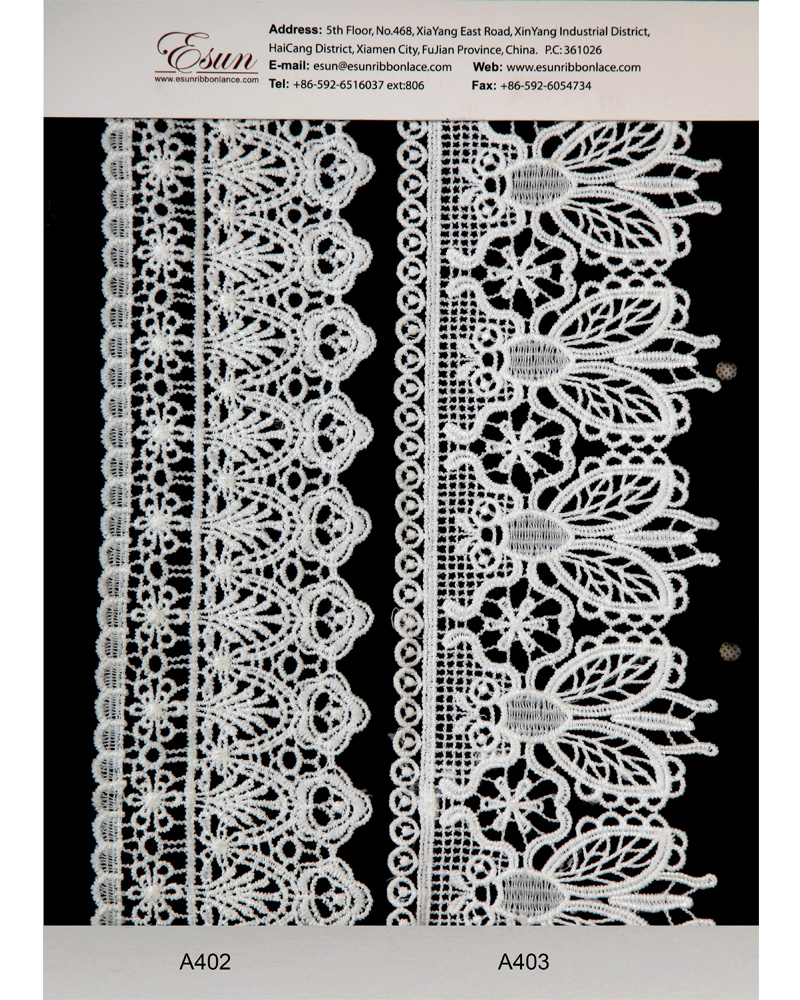 Silky Polyester Venice Lace 402-409