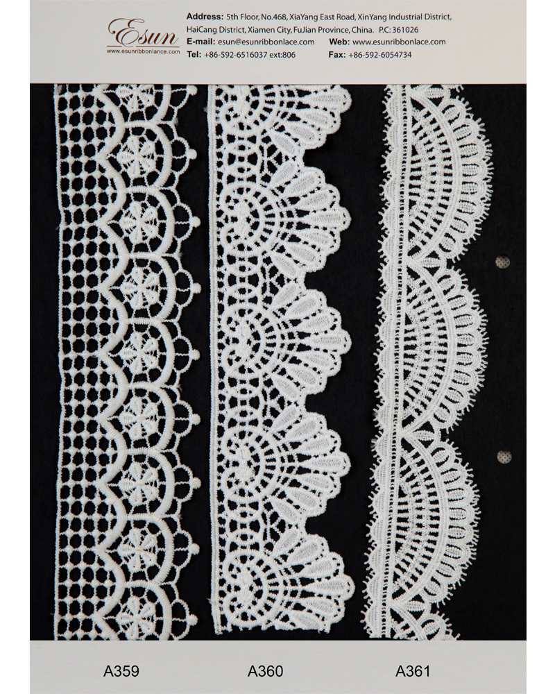 Silky Polyester Venice Lace 359-369