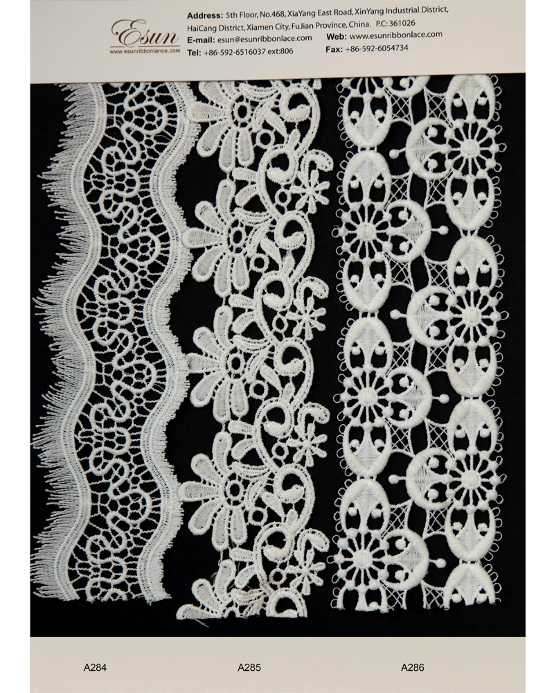 Silky Polyester Venice Lace 284-296