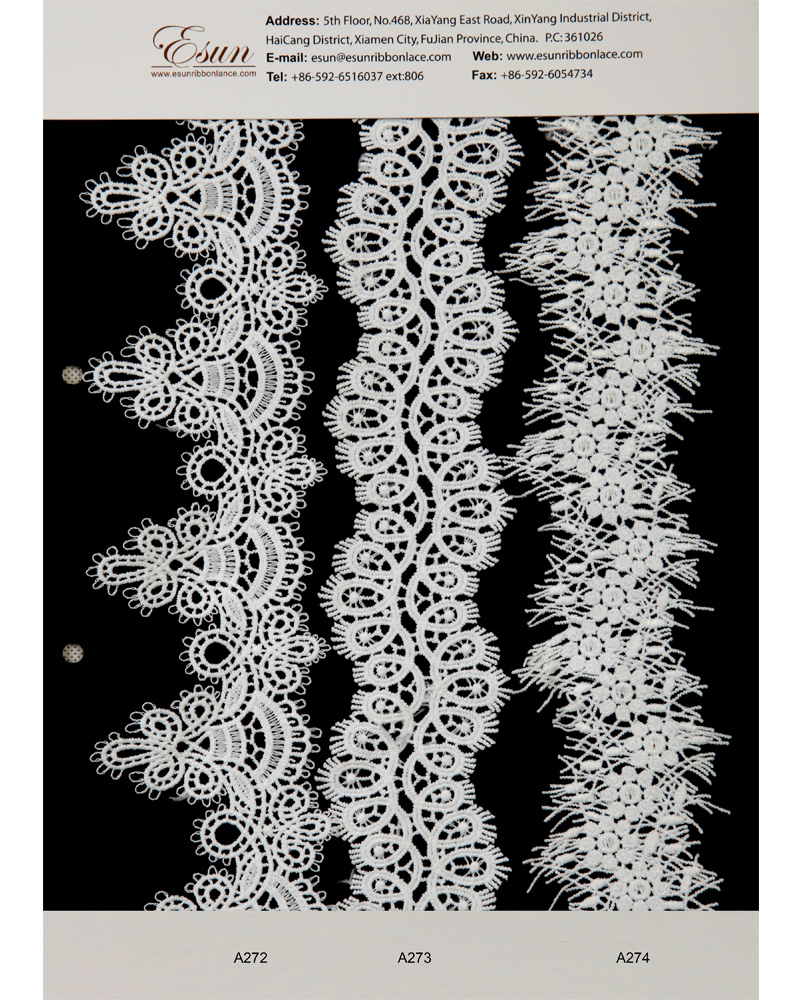 Silky Polyester Venice Lace 272-283